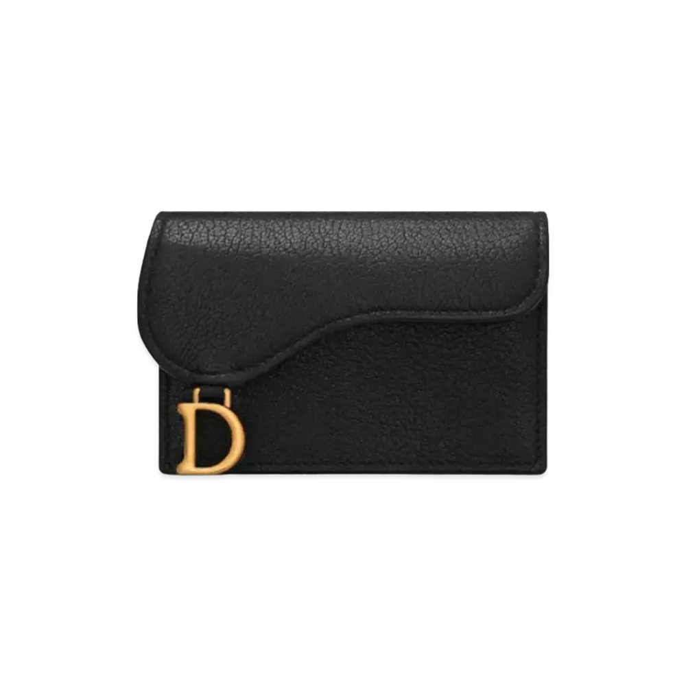 Dior Saddle Flap Card Holder "Black"