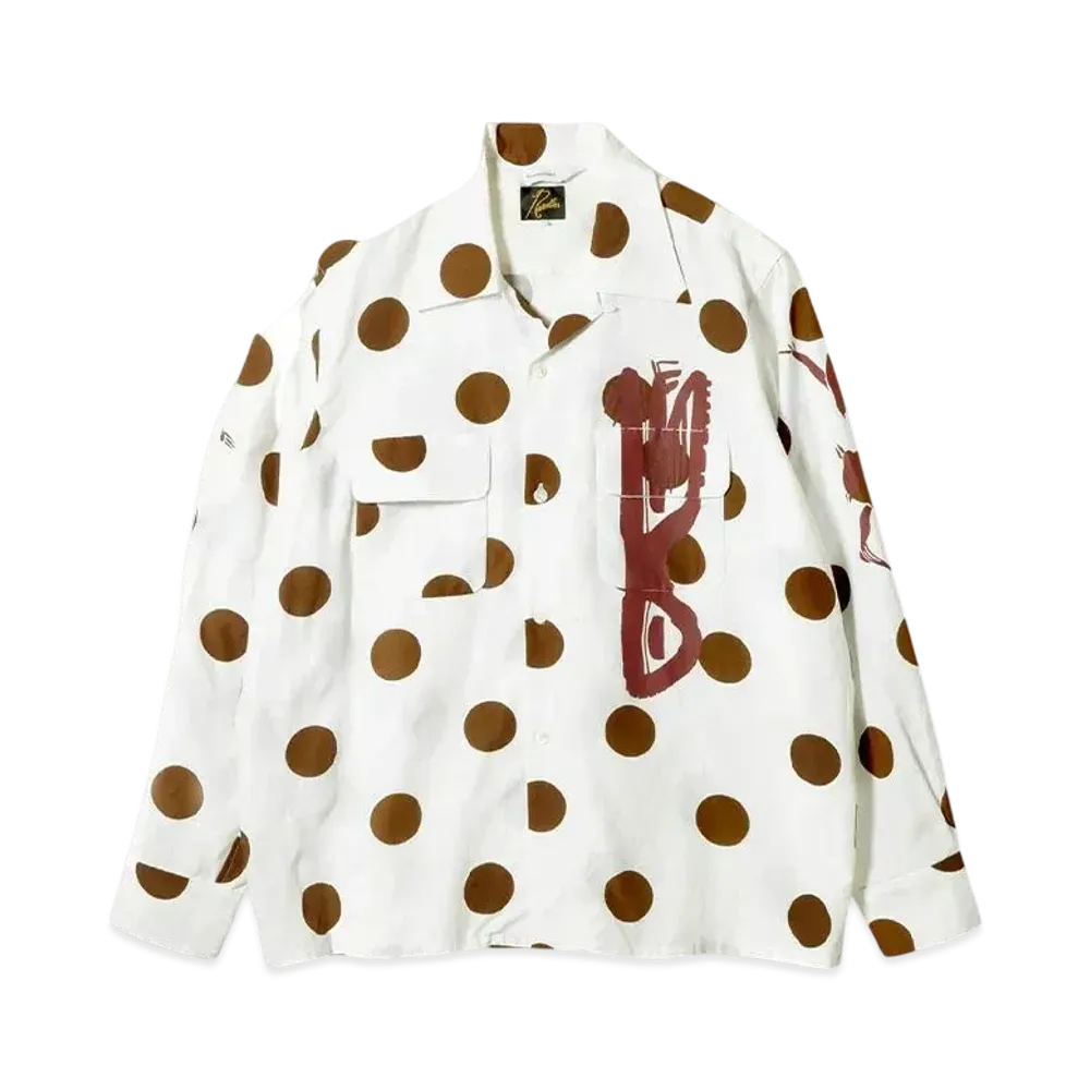 NEEDLES x Sasquatchfabrix. Classic Shirt Eastend Dragon Dot "White"