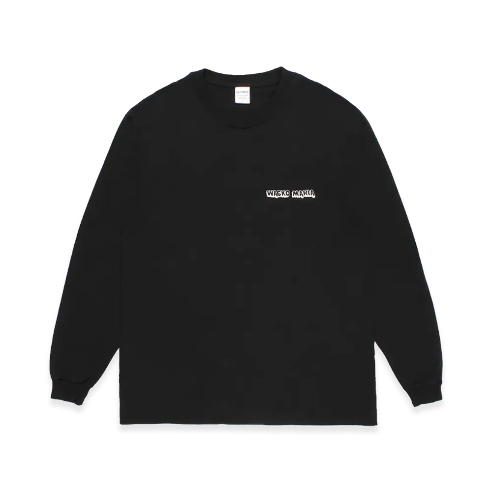 WACKO MARIA Washed Heavy Weight Long Sleeve T-Shirt "Black"