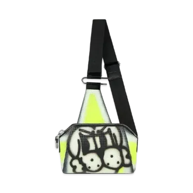 GIVENCHY Small Antigona Crossbody Bag In Leather With Tag Effect Dog Print "Fullo Eoilo"
