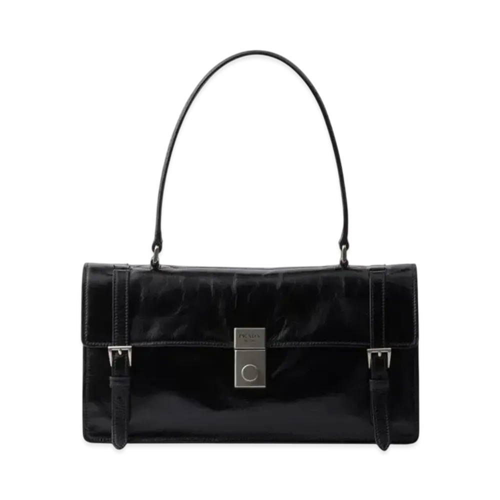PRADA Medium Leather Handbag "Black"
