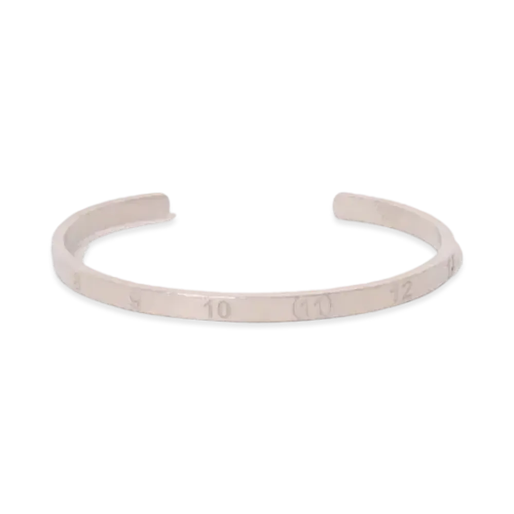 Maison Margiela Numerical Slim Cuff Bracelet "Silver"