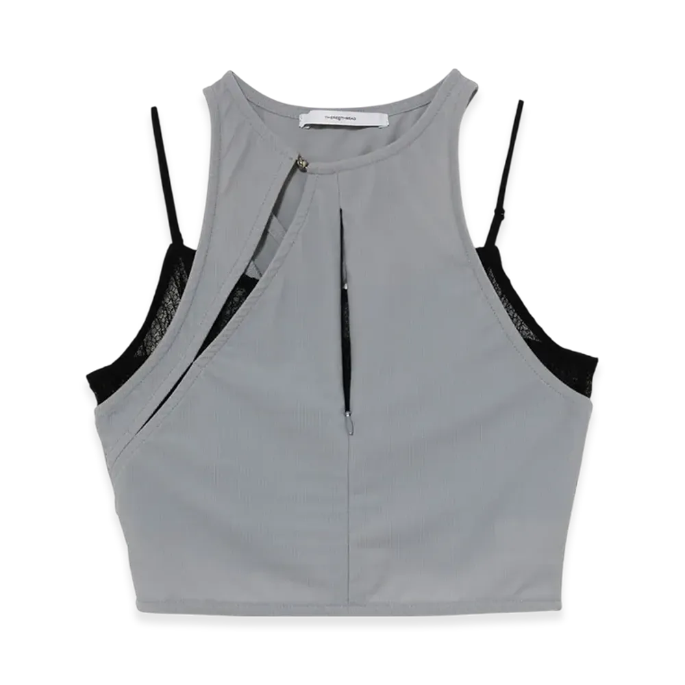 THEREDTHREAD G Tech Magnet Under Lace Tops "Gray"
