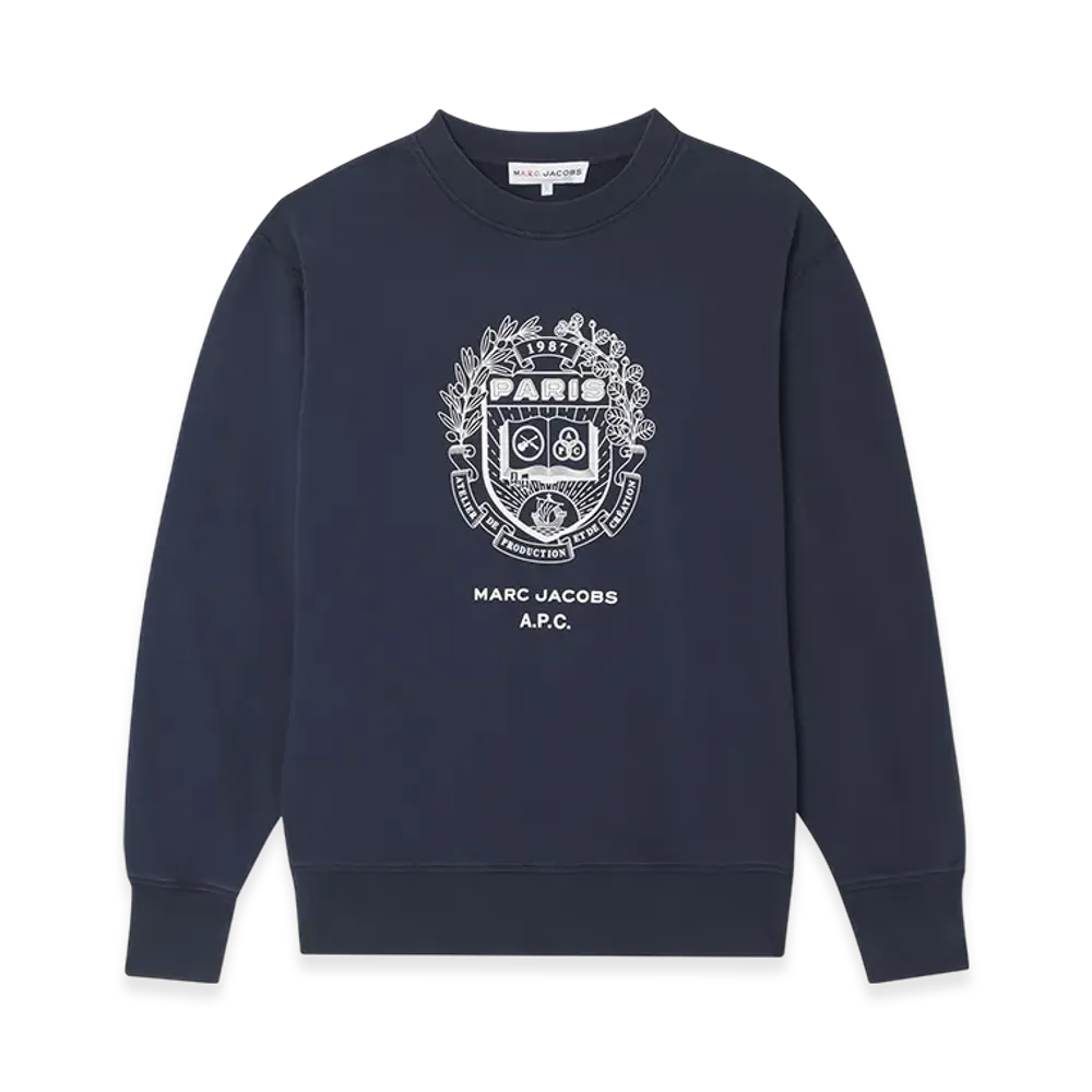 A.P.C. Marc Jacobs. The Mens Paris Crewneck "Dark Navy"