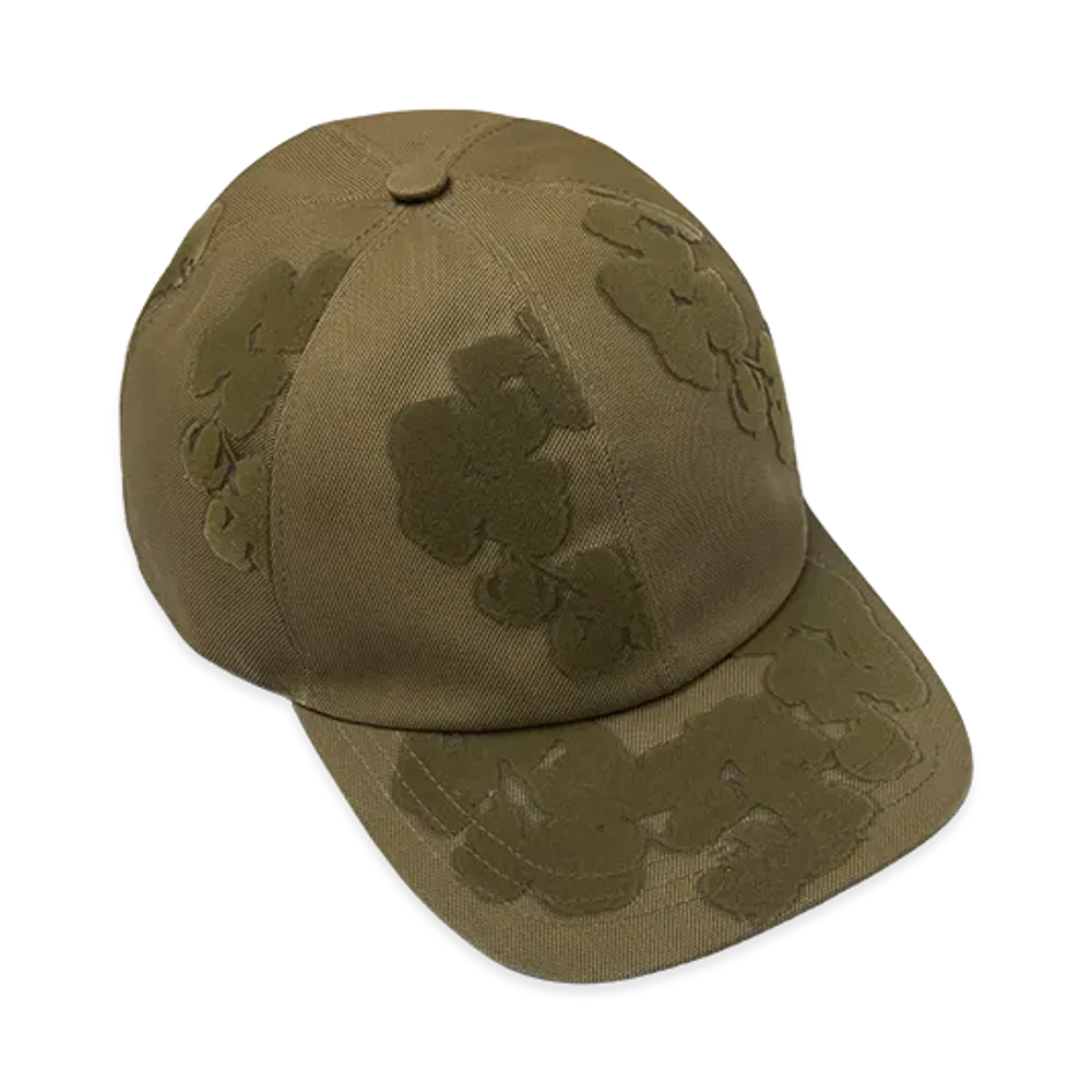 DENIM TEARS Cotton Wreath Flocked Cap "Tan"