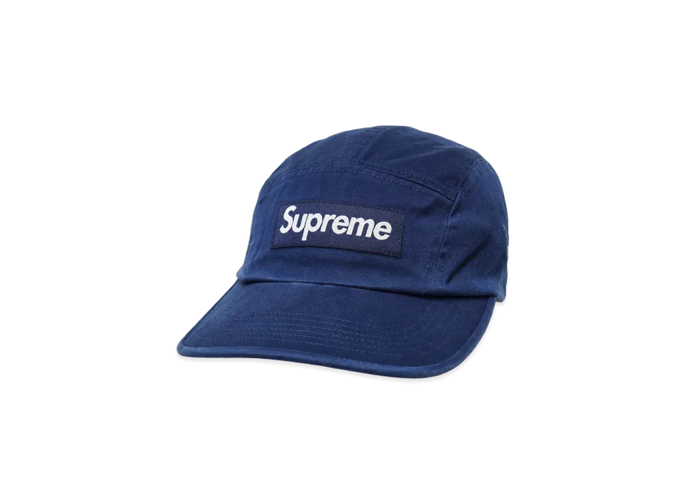 Supreme Washed Chino Twill Camp Cap "Navy"(24SS)