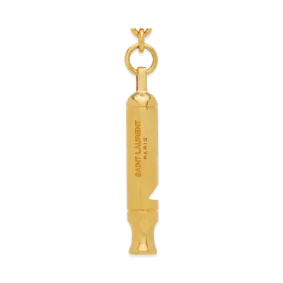 SAINT LAURENT Saint Laurent Metal Whistle Keyring "Gold"