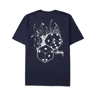 Stussy Fire Dice Tee "Navy"