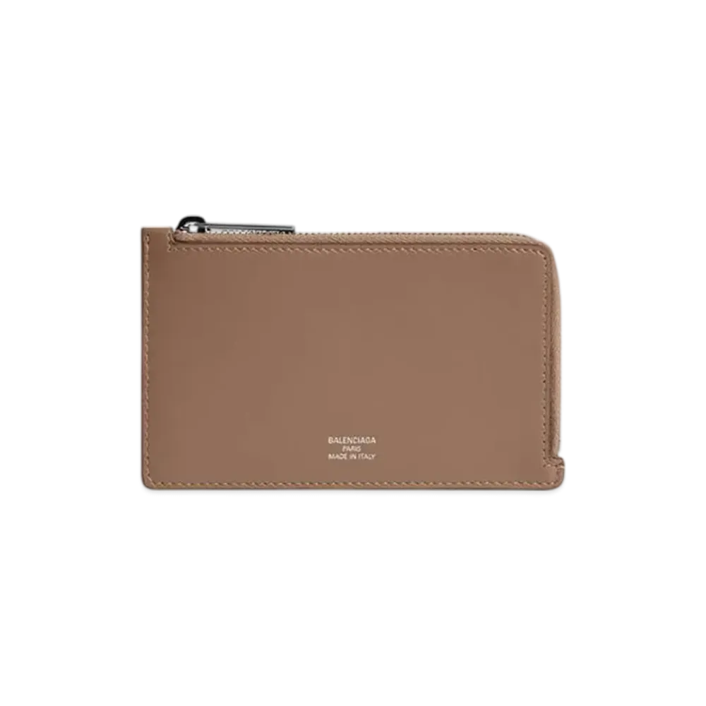 BALENCIAGA Envelope Long Coin & Card Holder "Taupe/Sesame"