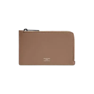 BALENCIAGA Envelope Long Coin & Card Holder "Taupe/Sesame"
