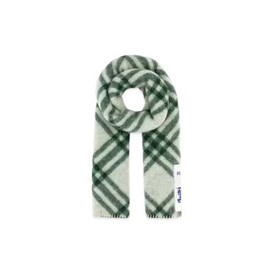 Burberry Embroidered Wool Scarf "Checked"