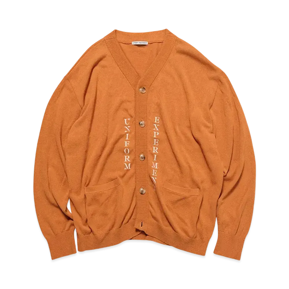 uniform experiment Stencil Logo Cardigan "Orenge"