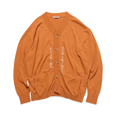 uniform experiment Stencil Logo Cardigan "Orenge"