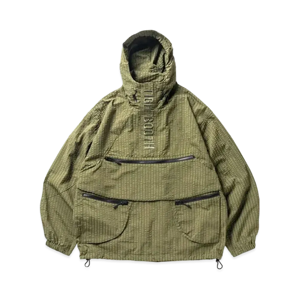 TIGHTBOOTH Seersucker Anorak "Olive"