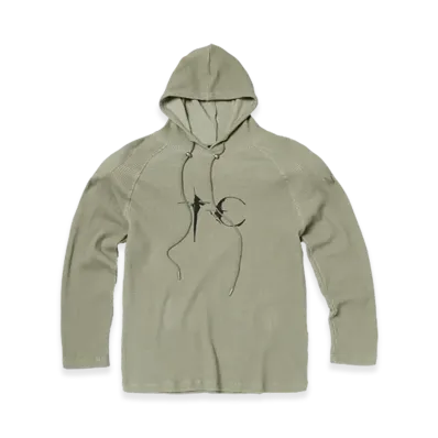 THUG CLUB Bulk Shoulder Waffle Hoodie "Khaki"