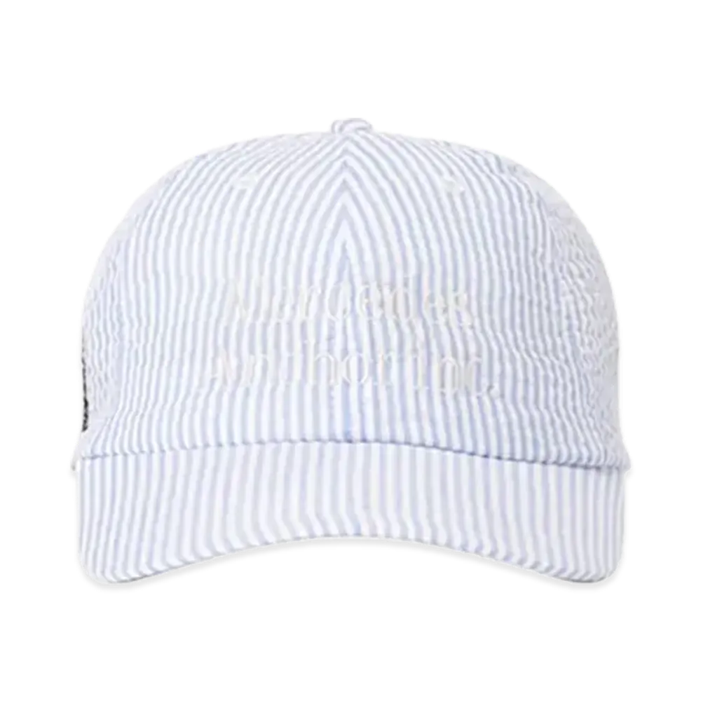 Mercedes Anchor inc. Seersucker Cotton Cap "Light Blue"