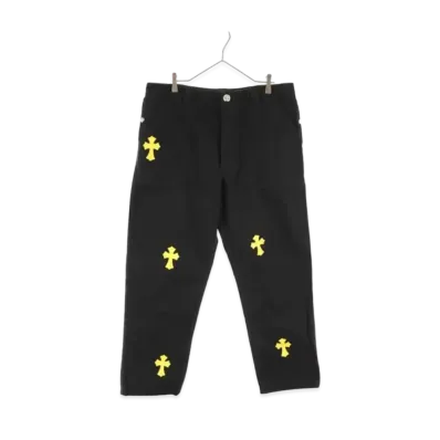 Chrome Hearts Fatigue Long Pants with Cross Patch "Black/Yellow"
