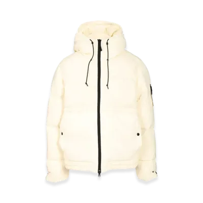 Stone Island Down Parka In 6.6 Cordura Ripstop Nylon "White"