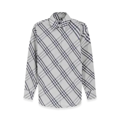 Burberry Women's Emma Shirt In Cotton With Check Pattern "Green"