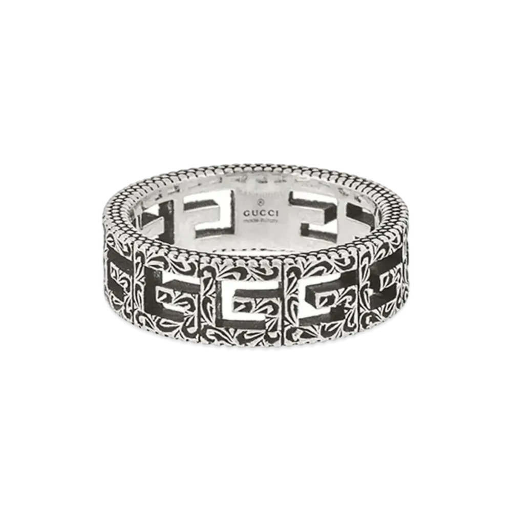 GUCCI Silver Ring With Square G
