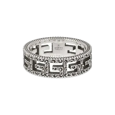 GUCCI Silver Ring With Square G