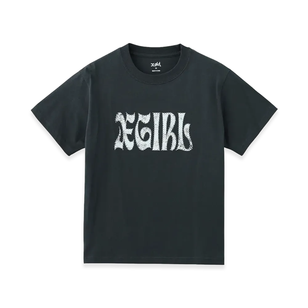 X-Girl Women's Studded Logo S/S Tee "Charcoal"