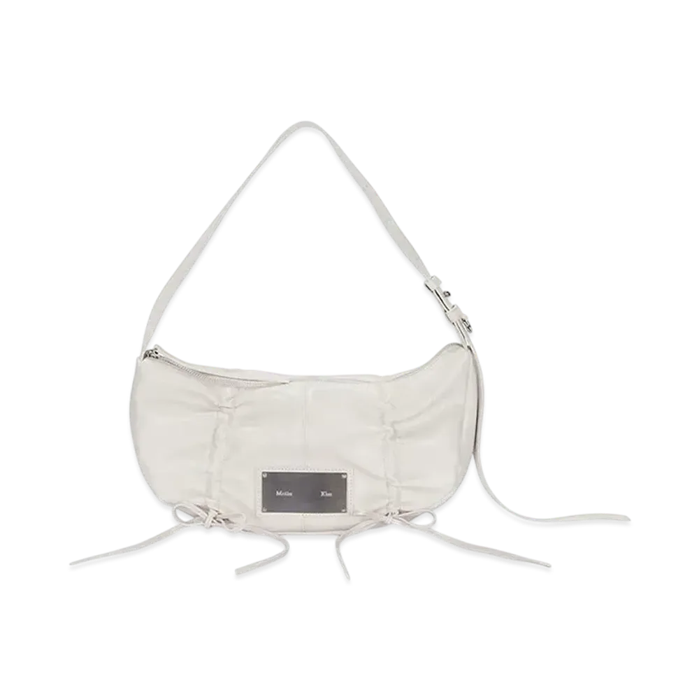 Matin Kim Half Shirring Ribbon Round Bag "Ivory"