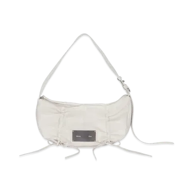 Matin Kim Half Shirring Ribbon Round Bag "Ivory"