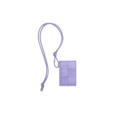 Bottega Veneta Card Case On Strap "Wisteria"