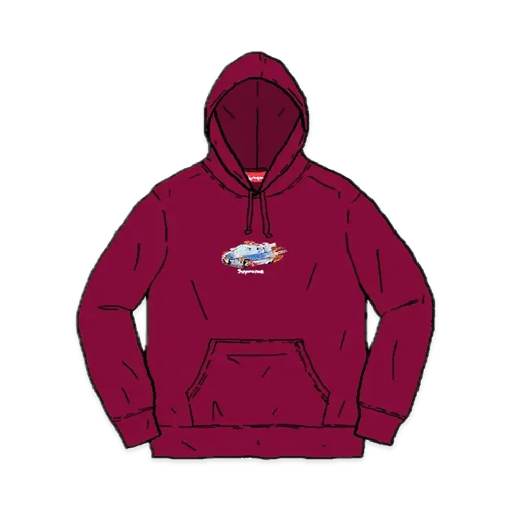 Supreme Cop Car Hooded Sweatshirt "Magenta"