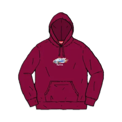 Supreme Cop Car Hooded Sweatshirt "Magenta"