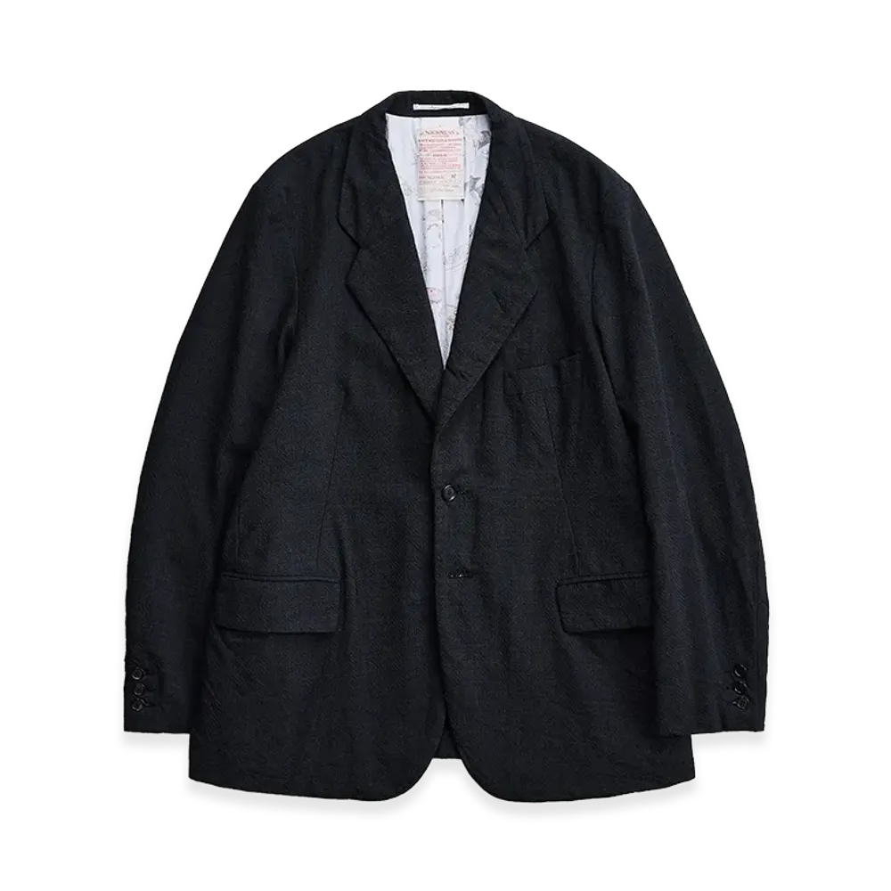 NICENESS T.Roland Clover Leaf Mélange Herringbone Jacket "Charcoal"