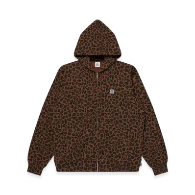 BlackEyePatch Patterned Small OG Zip Hoodie "Leopard"