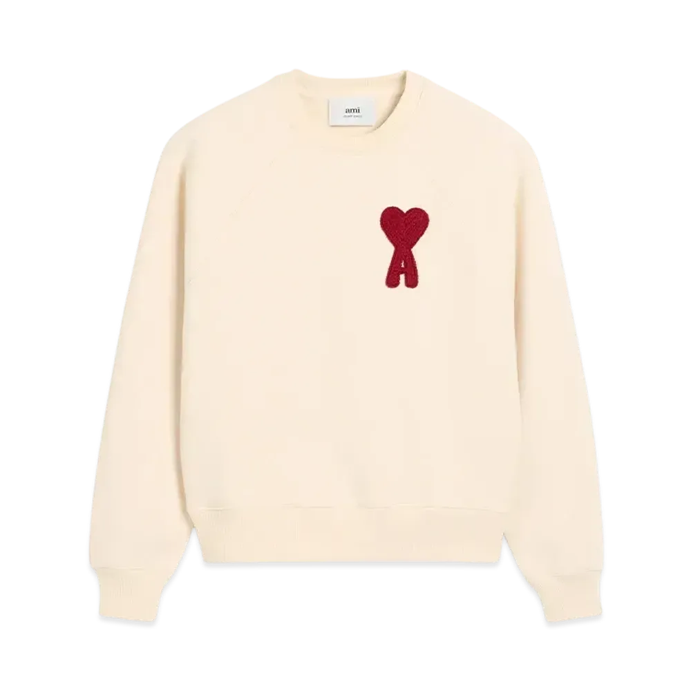AMI PARIS Amidou Cool Patch Sweatshirt "BlancCreme"