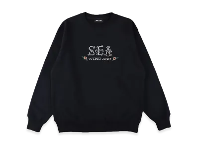WIND AND SEA Hand Stitch Logo Crewneck Sweatshirt "Navy"