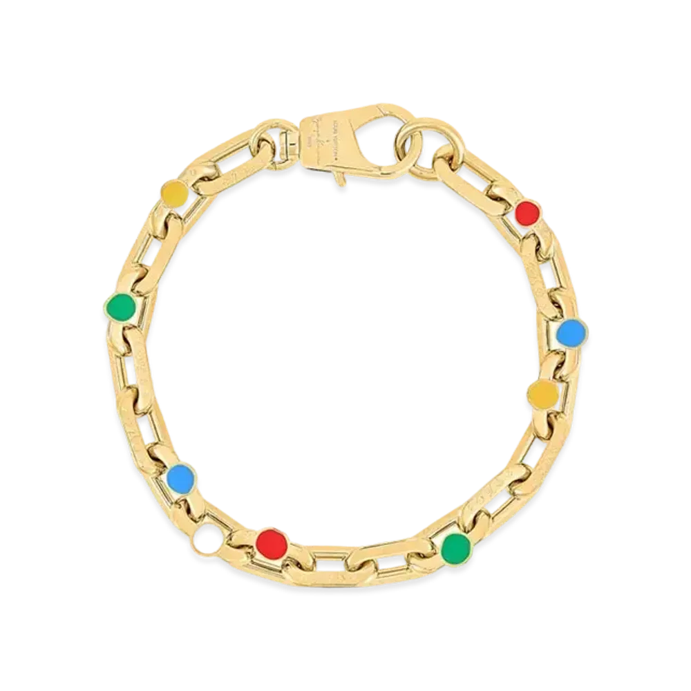 Louis Vuitton x Yayoi Kusama LV Edge Painted Dots Necklace "Gold"