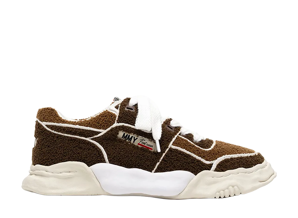 メゾンミハラヤスヒロ パーカー オリジナルソール チェニール エンブロイダリー キャンバス ローカットスニーカー "ブラウン"