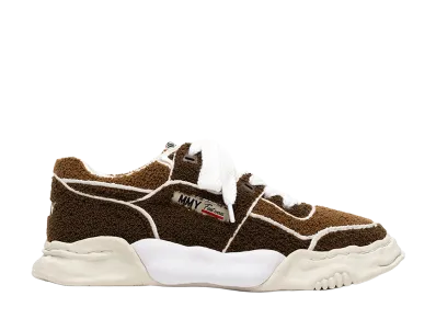 Maison MIHARA YASUHIRO PARKER OG Sole Chenille Embroidey Canvas Low-top Sneaker "Brown"