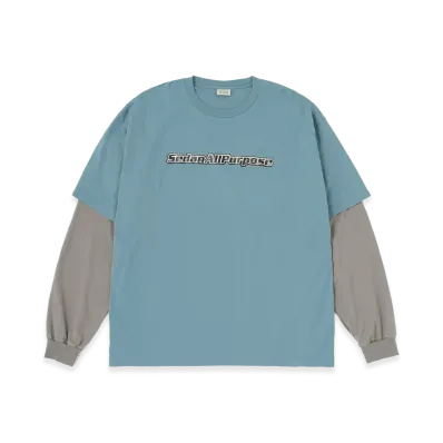 SEDAN ALL-PURPOSE Skate Logo Layered L/S Tee "Slate/Grey"