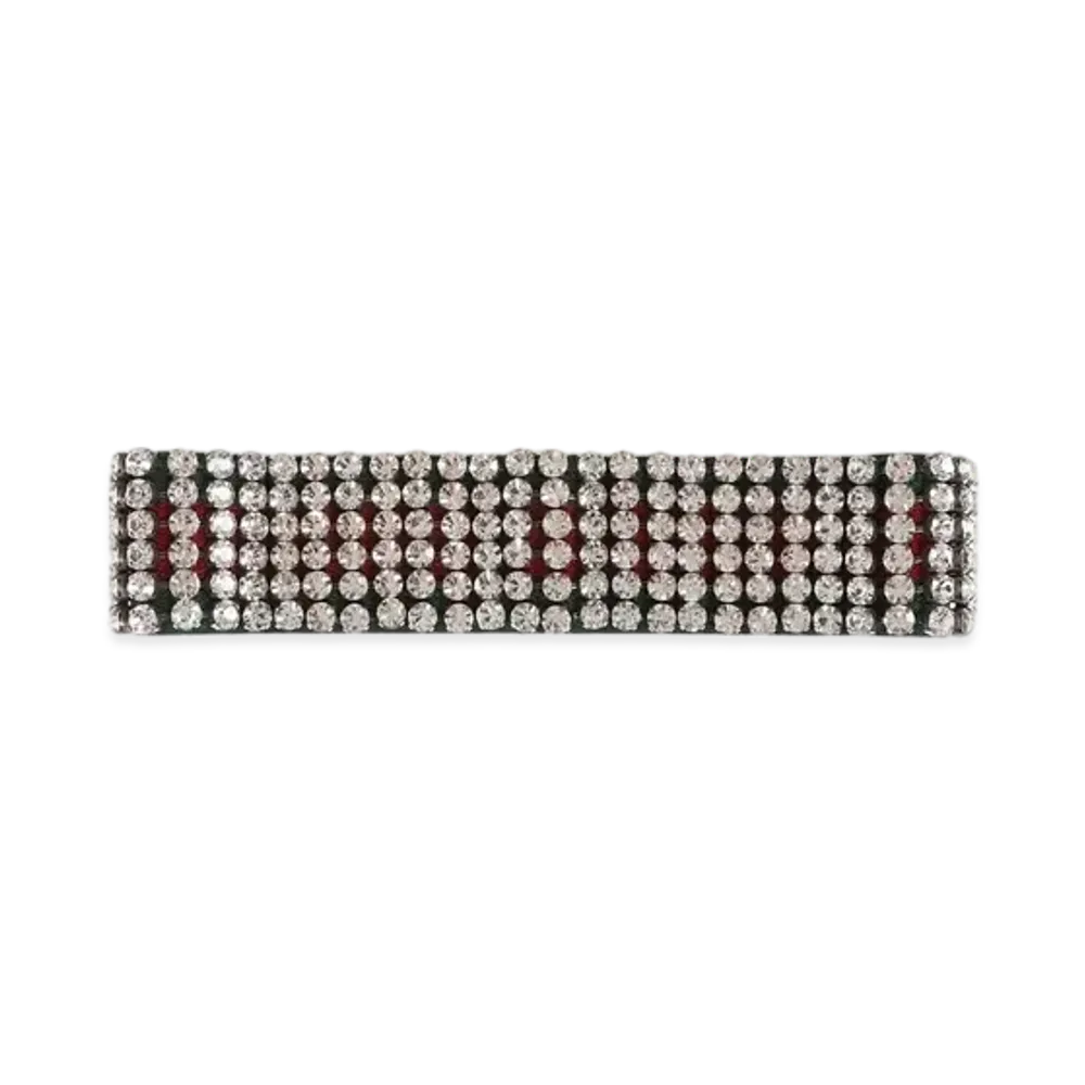 GUCCI Crystal Stripe Web Headband