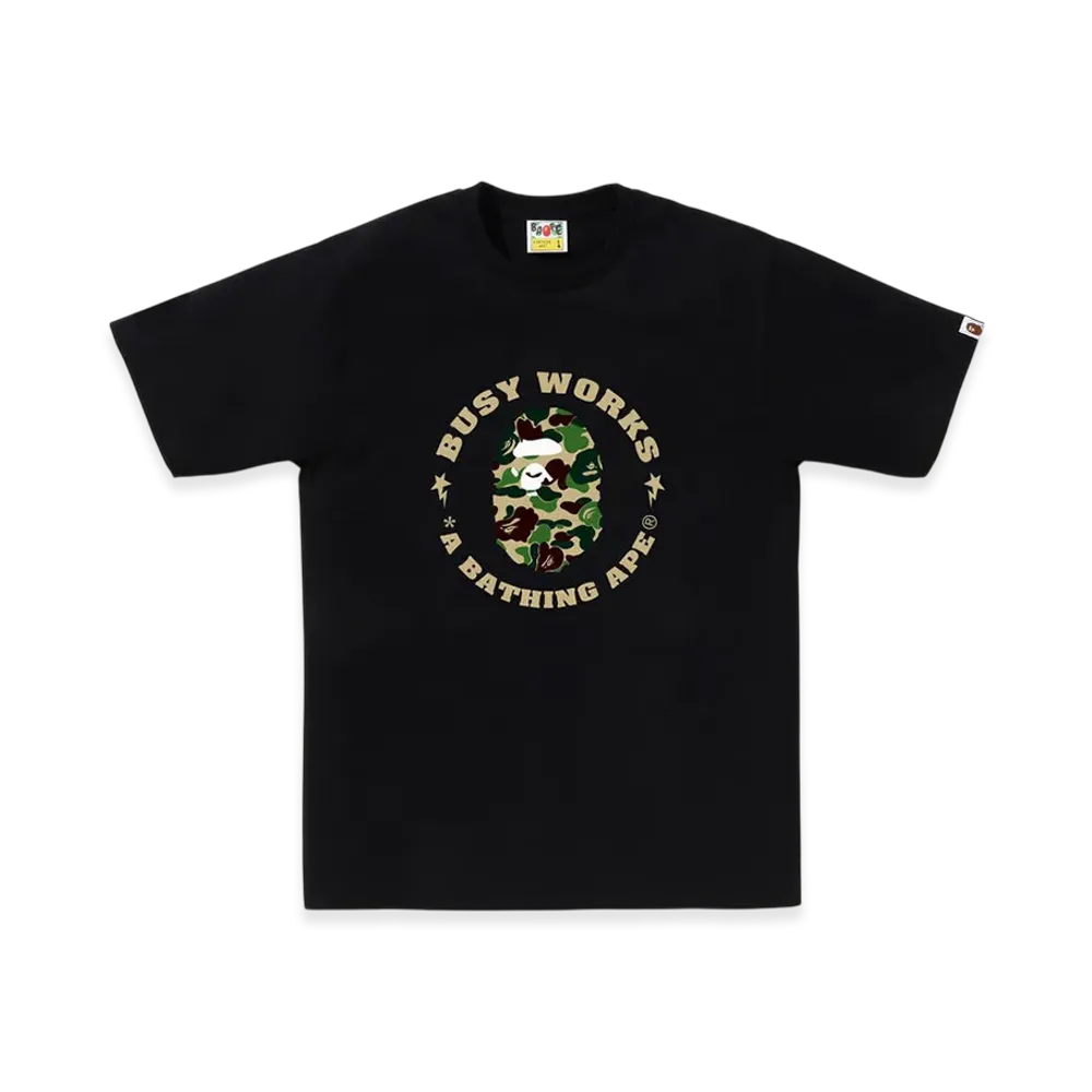 A BATHING APE ABC Camo Busy Works Sta Tee "Black/Green"