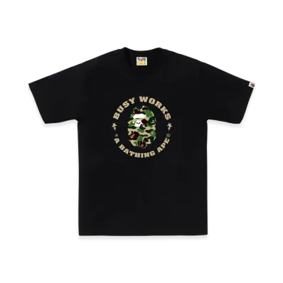 A BATHING APE ABC Camo Busy Works Sta Tee "Black/Green"