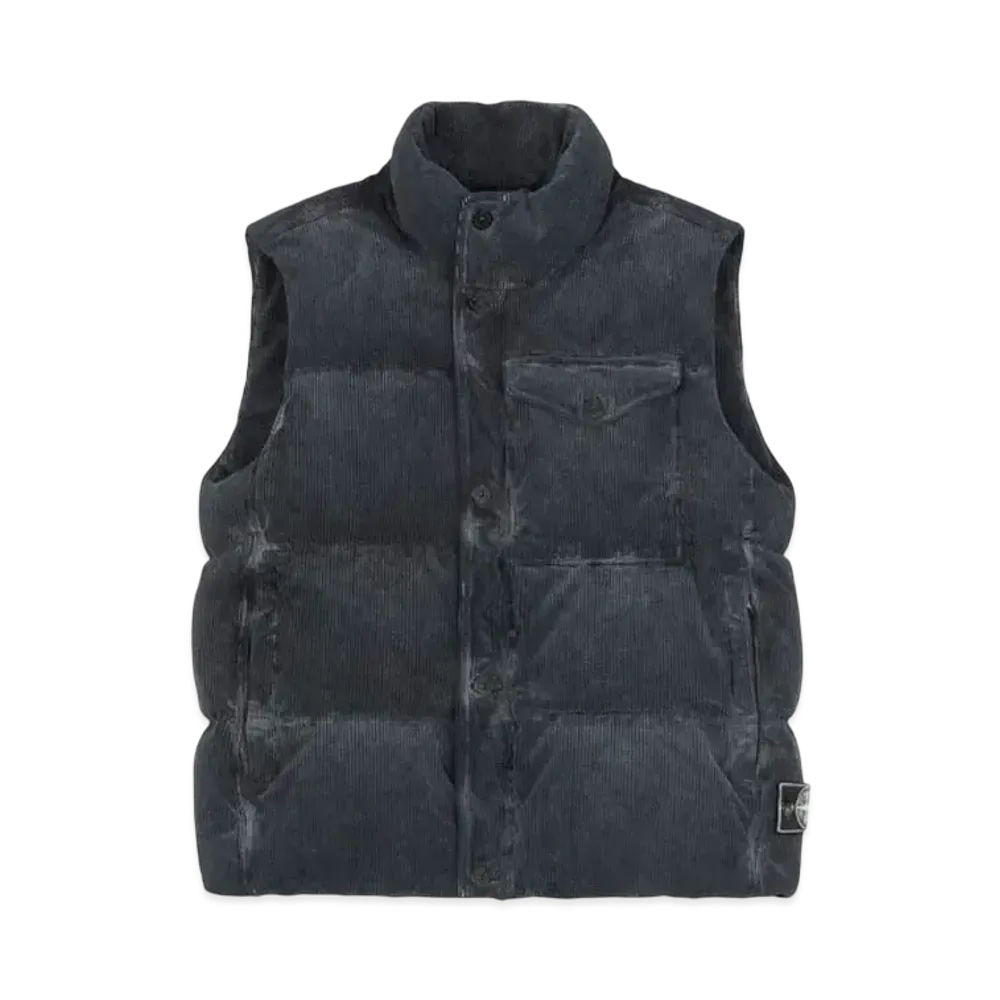 Stone Island G20RT Organic Corduroy 800 Down Dust Colour Frost Finish "Navy Blue"
