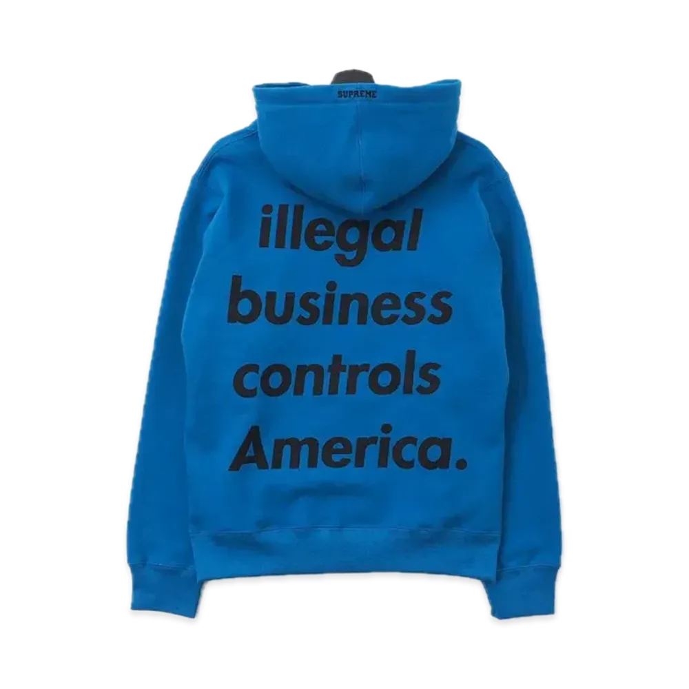 Supreme Illegal Business Hooded Sweatshirt "Blue"