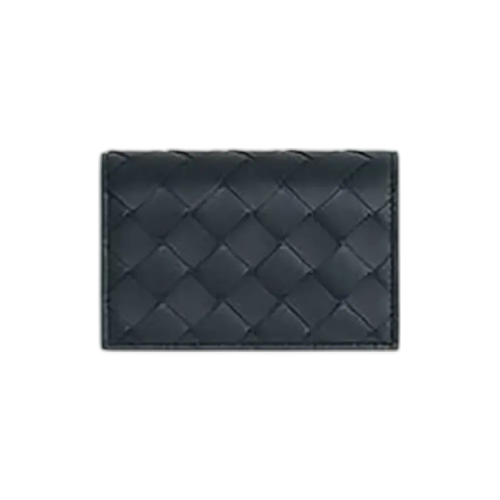 Bottega Veneta Intrecciato Business Card Case "Shadow/Olive Oil"