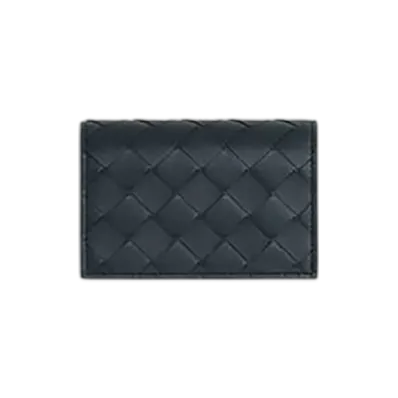 Bottega Veneta Intrecciato Business Card Case "Shadow/Olive Oil"