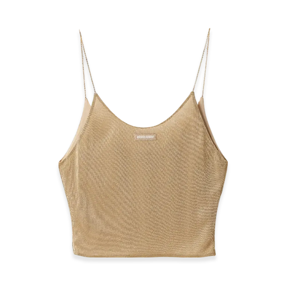 MIU MIU Women's Mesh Top "Gold"
