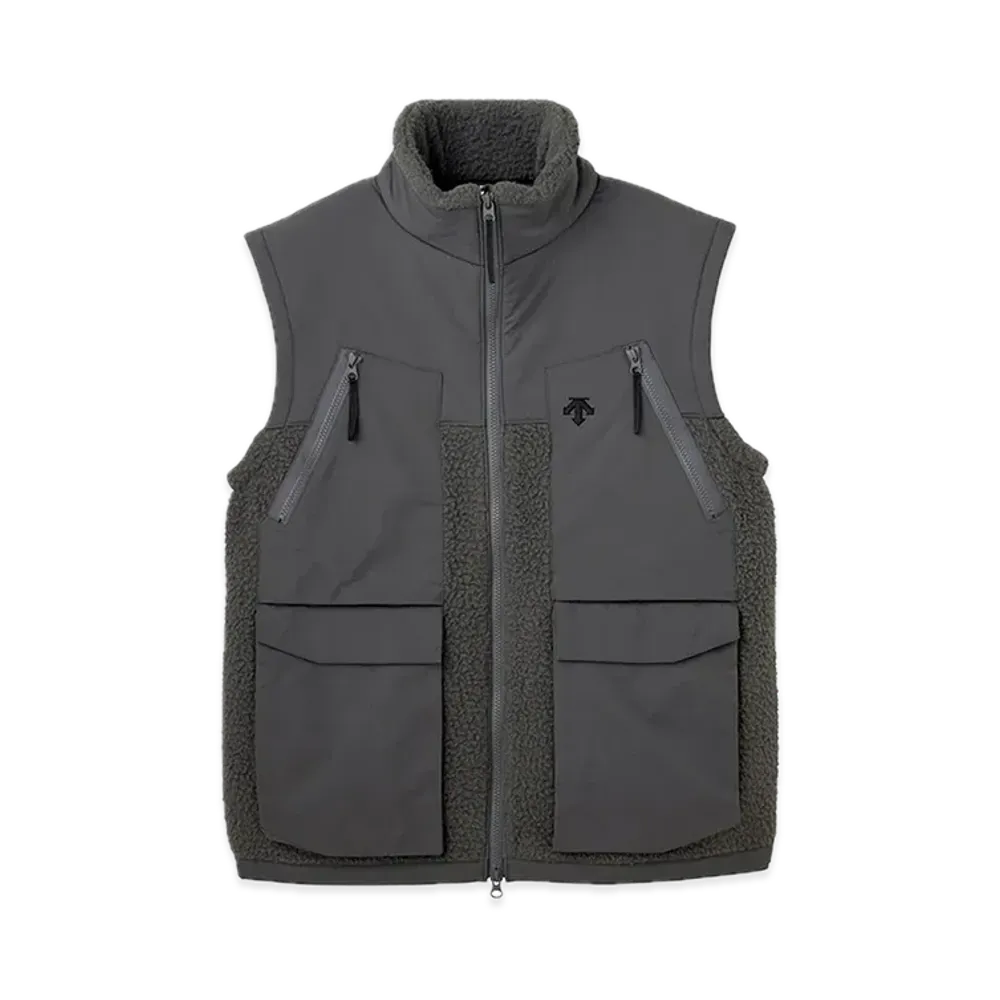 DESCENTE ALLTERRAIN Shaggy Boa Fleece Vest "Charcoal"