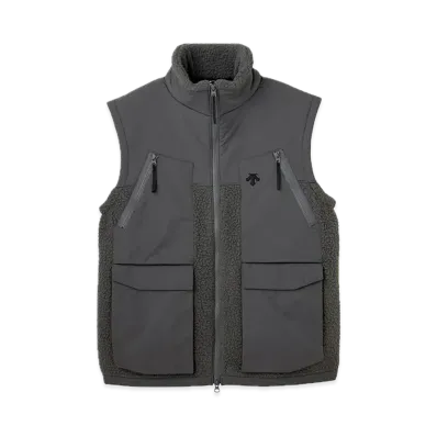 DESCENTE ALLTERRAIN Shaggy Boa Fleece Vest "Charcoal"