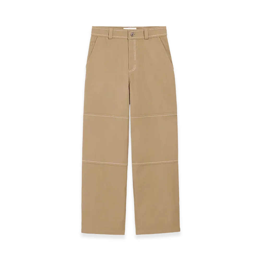AMI PARIS Cotton Worker Trousers "Beige"
